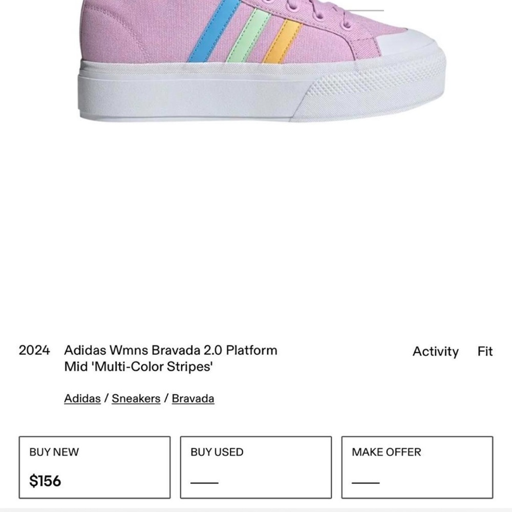 adidas Bravada 2.0 Platform Mid - Bliss Lilac - RARE - Picture 8 of 8